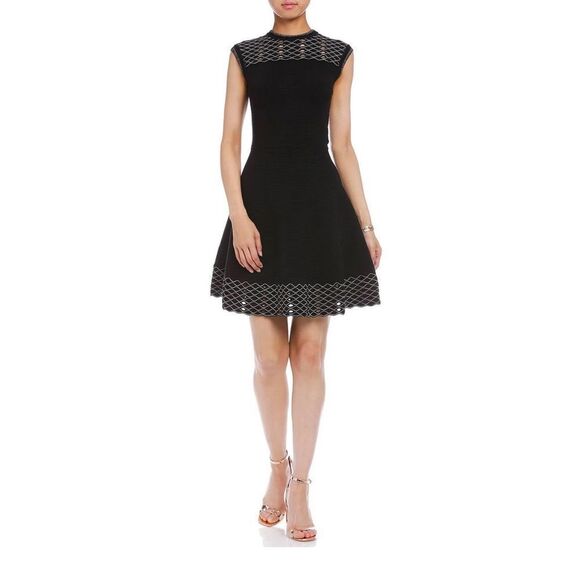 Ted Baker | Dresses | Ted Baker Black Andgold Dress Size 2 Us 6 | Poshmark